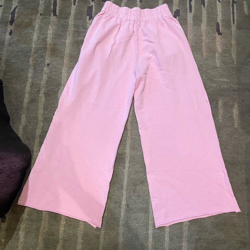 The Westside NWOT Pink Wide Leg Sweatpants